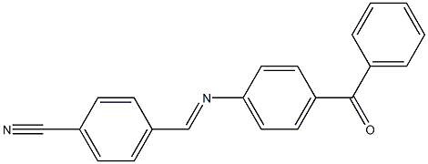 4-{[(4-benzoylphenyl)imino]methyl}benzonitrile Structure