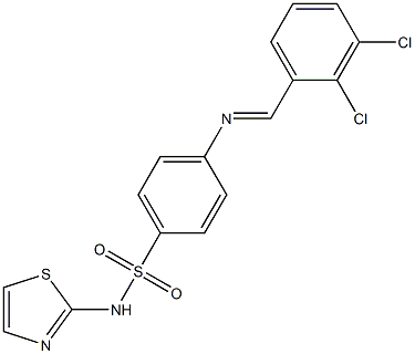 4-{[(E)-(2,3-dichlorophenyl)methylidene]amino}-N-(1,3-thiazol-2-yl)benzenesulfonamide|