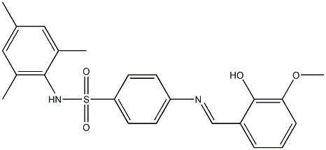  4-{[(E)-(2-hydroxy-3-methoxyphenyl)methylidene]amino}-N-mesitylbenzenesulfonamide