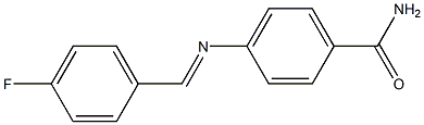 4-{[(E)-(4-fluorophenyl)methylidene]amino}benzamide Struktur