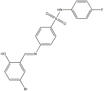 4-{[(E)-(5-bromo-2-hydroxyphenyl)methylidene]amino}-N-(4-fluorophenyl)benzenesulfonamide