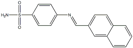 4-{[(E)-2-naphthylmethylidene]amino}benzenesulfonamide,,结构式