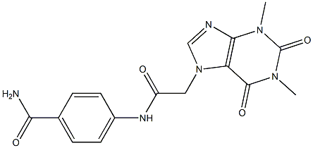 4-{[2-(1,3-dimethyl-2,6-dioxo-1,2,3,6-tetrahydro-7H-purin-7-yl)acetyl]amino}benzamide