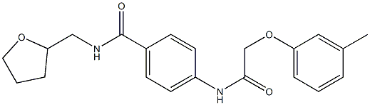 4-{[2-(3-methylphenoxy)acetyl]amino}-N-(tetrahydro-2-furanylmethyl)benzamide