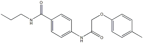 4-{[2-(4-methylphenoxy)acetyl]amino}-N-propylbenzamide Struktur