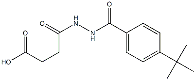 4-{2-[4-(tert-butyl)benzoyl]hydrazino}-4-oxobutanoic acid 化学構造式