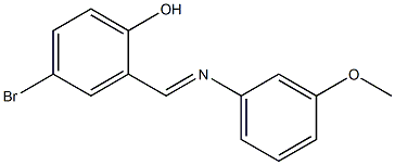 4-bromo-2-{[(3-methoxyphenyl)imino]methyl}phenol,,结构式