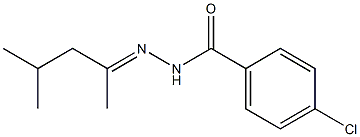 4-chloro-N'-[(E)-1,3-dimethylbutylidene]benzohydrazide 化学構造式