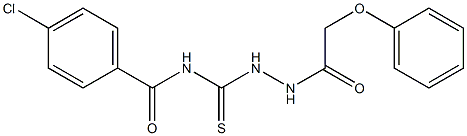 4-chloro-N-{[2-(2-phenoxyacetyl)hydrazino]carbothioyl}benzamide Structure