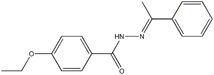 4-ethoxy-N'-[(E)-1-phenylethylidene]benzohydrazide 化学構造式