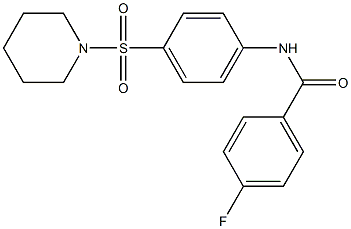4-fluoro-N-[4-(1-piperidinylsulfonyl)phenyl]benzamide Struktur