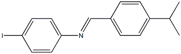 N-(4-iodophenyl)-N-[(E)-(4-isopropylphenyl)methylidene]amine 化学構造式