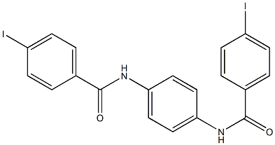 4-iodo-N-{4-[(4-iodobenzoyl)amino]phenyl}benzamide 结构式