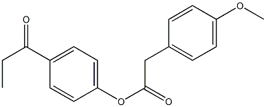 4-propionylphenyl 2-(4-methoxyphenyl)acetate Struktur
