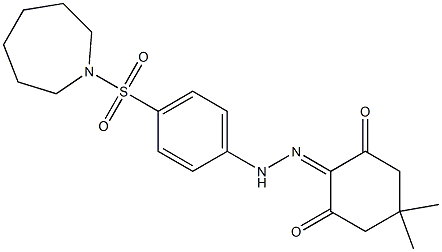 5,5-dimethyl-1,2,3-cyclohexanetrione 2-{N-[4-(1-azepanylsulfonyl)phenyl]hydrazone}