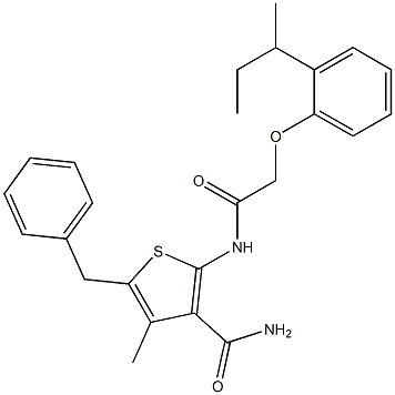 5-benzyl-2-({2-[2-(sec-butyl)phenoxy]acetyl}amino)-4-methyl-3-thiophenecarboxamide|