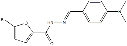 5-bromo-N'-{(E)-[4-(dimethylamino)phenyl]methylidene}-2-furohydrazide,,结构式