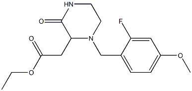 ethyl 2-[1-(2-fluoro-4-methoxybenzyl)-3-oxo-2-piperazinyl]acetate|