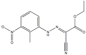 ethyl 2-cyano-2-[(E)-2-(2-methyl-3-nitrophenyl)hydrazono]acetate Structure