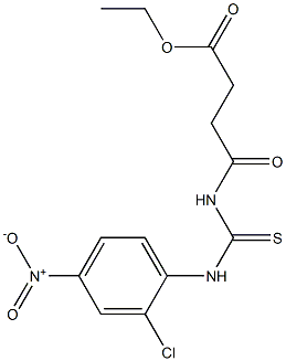ethyl 4-{[(2-chloro-4-nitroanilino)carbothioyl]amino}-4-oxobutanoate,,结构式