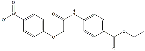 ethyl 4-{[2-(4-nitrophenoxy)acetyl]amino}benzoate,,结构式