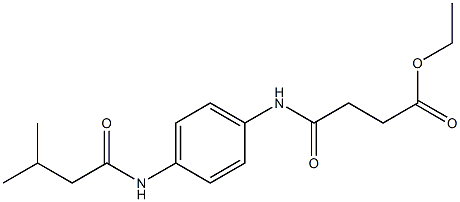 ethyl 4-{4-[(3-methylbutanoyl)amino]anilino}-4-oxobutanoate Structure