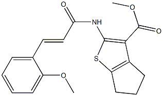 methyl 2-{[(E)-3-(2-methoxyphenyl)-2-propenoyl]amino}-5,6-dihydro-4H-cyclopenta[b]thiophene-3-carboxylate Structure