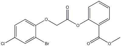 methyl 2-{[2-(2-bromo-4-chlorophenoxy)acetyl]oxy}benzoate Structure