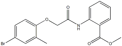 methyl 2-{[2-(4-bromo-2-methylphenoxy)acetyl]amino}benzoate Structure