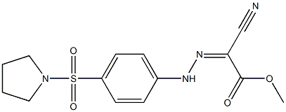 methyl 2-cyano-2-{(Z)-2-[4-(1-pyrrolidinylsulfonyl)phenyl]hydrazono}acetate