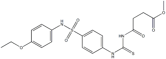 methyl 4-[({4-[(4-ethoxyanilino)sulfonyl]anilino}carbothioyl)amino]-4-oxobutanoate Structure