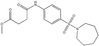 methyl 4-[4-(1-azepanylsulfonyl)anilino]-4-oxobutanoate Struktur