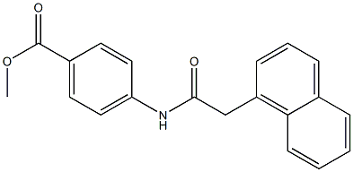 methyl 4-{[2-(1-naphthyl)acetyl]amino}benzoate Struktur