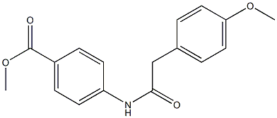 methyl 4-{[2-(4-methoxyphenyl)acetyl]amino}benzoate Structure