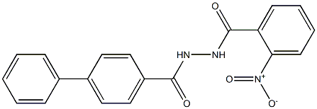 N'-([1,1'-biphenyl]-4-ylcarbonyl)-2-nitrobenzohydrazide Struktur