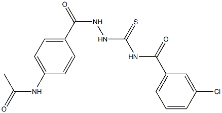  N-({2-[4-(acetylamino)benzoyl]hydrazino}carbothioyl)-3-chlorobenzamide