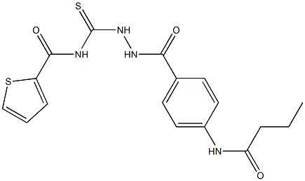 N-({2-[4-(butyrylamino)benzoyl]hydrazino}carbothioyl)-2-thiophenecarboxamide