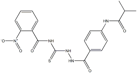 N-({2-[4-(isobutyrylamino)benzoyl]hydrazino}carbothioyl)-2-nitrobenzamide Structure