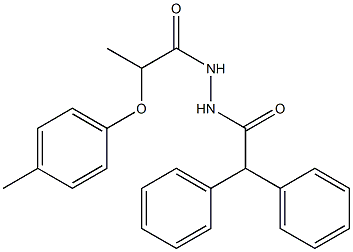N'-(2,2-diphenylacetyl)-2-(4-methylphenoxy)propanohydrazide Structure