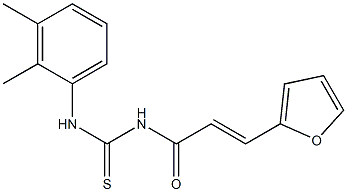 N-(2,3-dimethylphenyl)-N'-[(E)-3-(2-furyl)-2-propenoyl]thiourea,,结构式