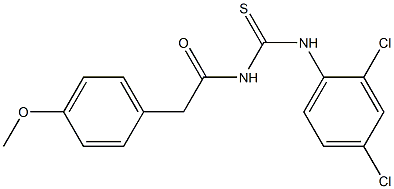 N-(2,4-dichlorophenyl)-N'-[2-(4-methoxyphenyl)acetyl]thiourea,,结构式