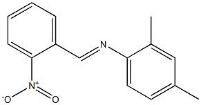 2,4-dimethyl-N-[(E)-(2-nitrophenyl)methylidene]aniline Struktur
