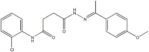  N-(2-chlorophenyl)-4-{2-[(E)-1-(4-methoxyphenyl)ethylidene]hydrazino}-4-oxobutanamide