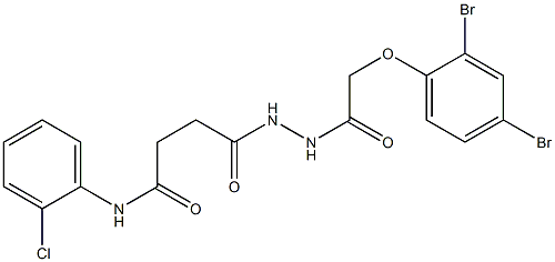 N-(2-chlorophenyl)-4-{2-[2-(2,4-dibromophenoxy)acetyl]hydrazino}-4-oxobutanamide