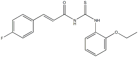 N-(2-ethoxyphenyl)-N'-[(E)-3-(4-fluorophenyl)-2-propenoyl]thiourea 化学構造式