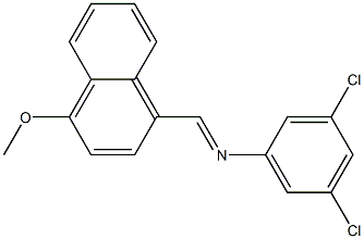 3,5-dichloro-N-[(E)-(4-methoxy-1-naphthyl)methylidene]aniline,,结构式