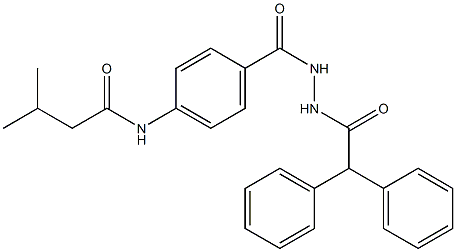 N-(4-{[2-(2,2-diphenylacetyl)hydrazino]carbonyl}phenyl)-3-methylbutanamide,,结构式