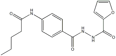 N-(4-{[2-(2-furoyl)hydrazino]carbonyl}phenyl)pentanamide Struktur