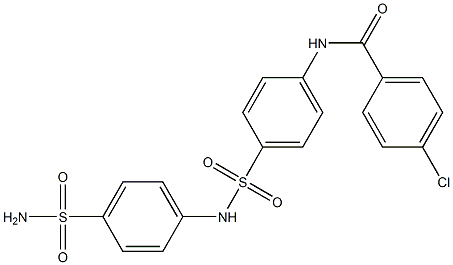 N-(4-{[4-(aminosulfonyl)anilino]sulfonyl}phenyl)-4-chlorobenzamide Structure