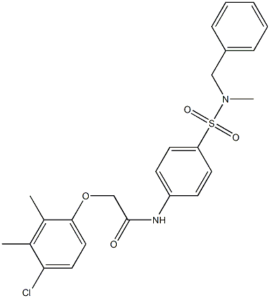 N-(4-{[benzyl(methyl)amino]sulfonyl}phenyl)-2-(4-chloro-2,3-dimethylphenoxy)acetamide Structure